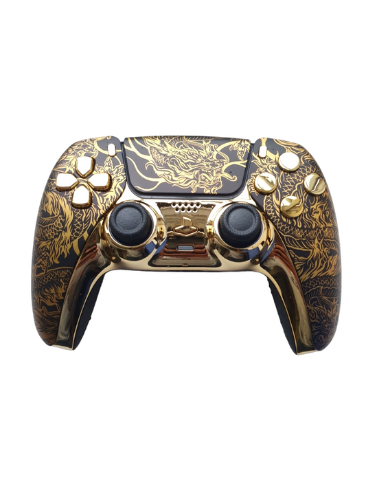 PS5 Controller Shell Kit - Golden Dragon