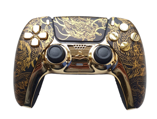 PS5 Controller - Matte Golden Dragon